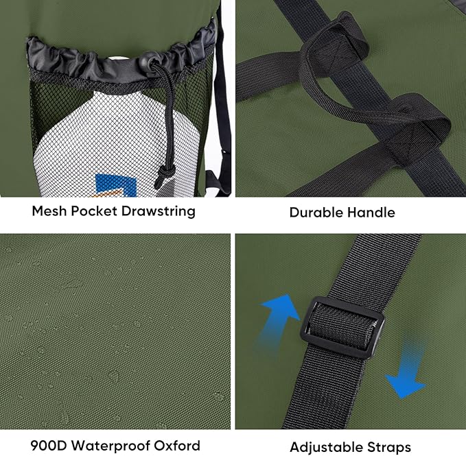 BALEINE 2PK 120L Laundry Bag Backpack, 900D Oxford Fabric Large Travel Laundry