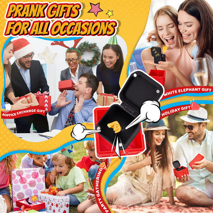 Aodomis 3.74 Inch Gotcha Box Prank with Surprise Finger, Annoying Gift Box with Finger,3D Printed Prank Gift Box with Screws & Pop Up Finger, La Puta Caja Broma Birthday Gifts for Friends Her/Him