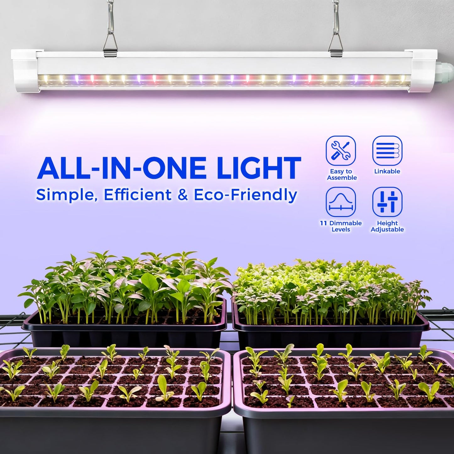 Indoor Greenhouse with Grow Light, Ohuhu 4-Tier Mini Green House for Winter - Full Spectrum Greenhouses for Seed Starting Small Portable Green Houses Waterproof PVC Cover & Adjustable Shelves
