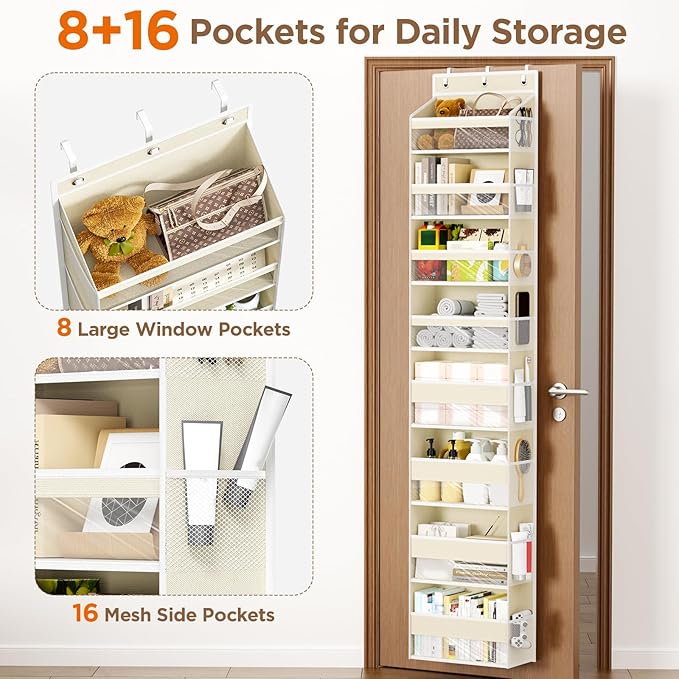 Over The Door Organizer, 8 Shelf Door Hanging Organizers