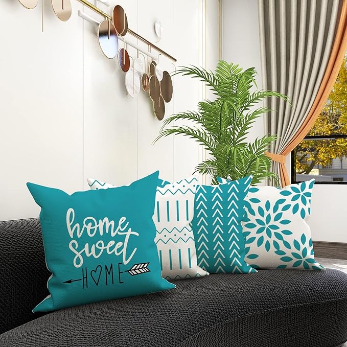 YCOLL Pillow Covers 20x20 Set of 4, Modern Sofa Throw Pillow Cover, Decorative