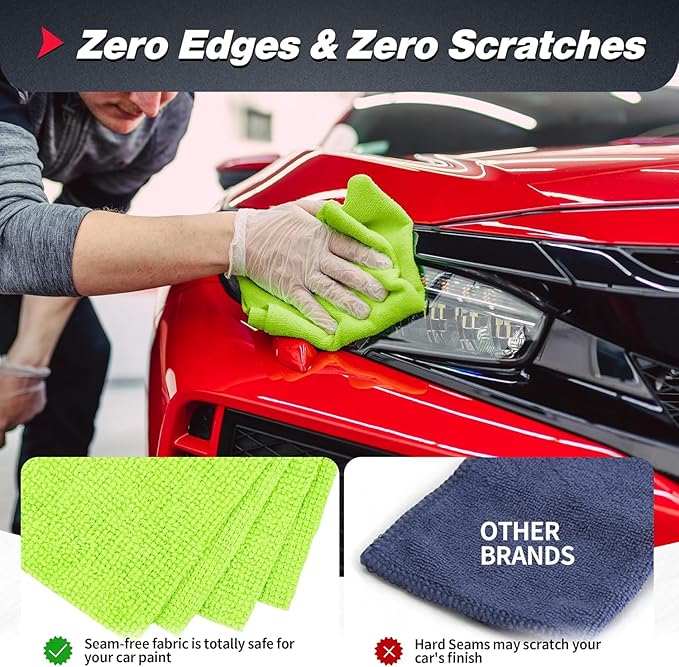 FIXSMITH Shop Towels, Microfiber Cleaning Cloth Bulk, 24 Pack Microfiber Towels