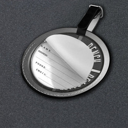 Luggage Tag Barbell Plate Squat Bench Deadlift Weight, Pu Leather Bag Travel Suitcases Id Identifier Baggage Label for Women Men Boys Girls