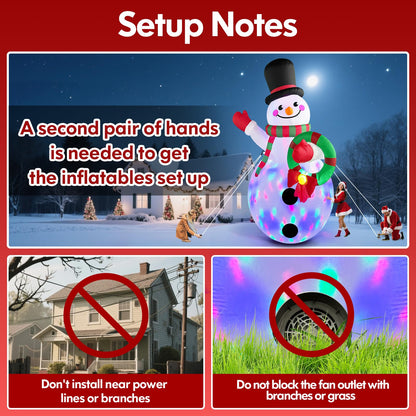 Danxilu 20 FT Tall Christmas Inflatables Snowman Built-in Rotating LED Lights Outdoor Decorations, 20 Foot Giant Snowman with Blower Blow Up Yard Decoration for Home/Lawn/XmasParty/Parks/Squares