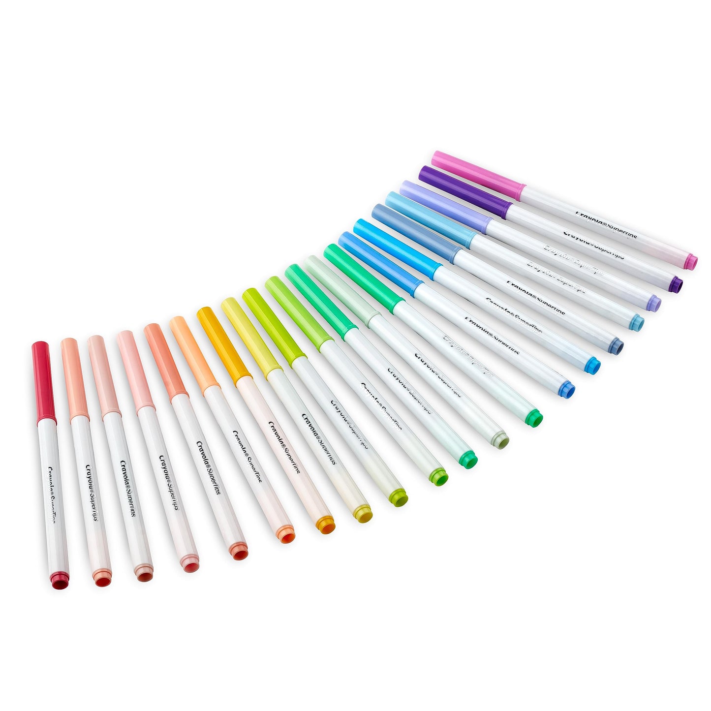 CRAYOLA Pastel SuperTips Washable Markers - Assorted Colours (Pack of 20) | Premium Felt Tip Pens That Can Easily Wash Off Skin and Clothing | For Ages 3+