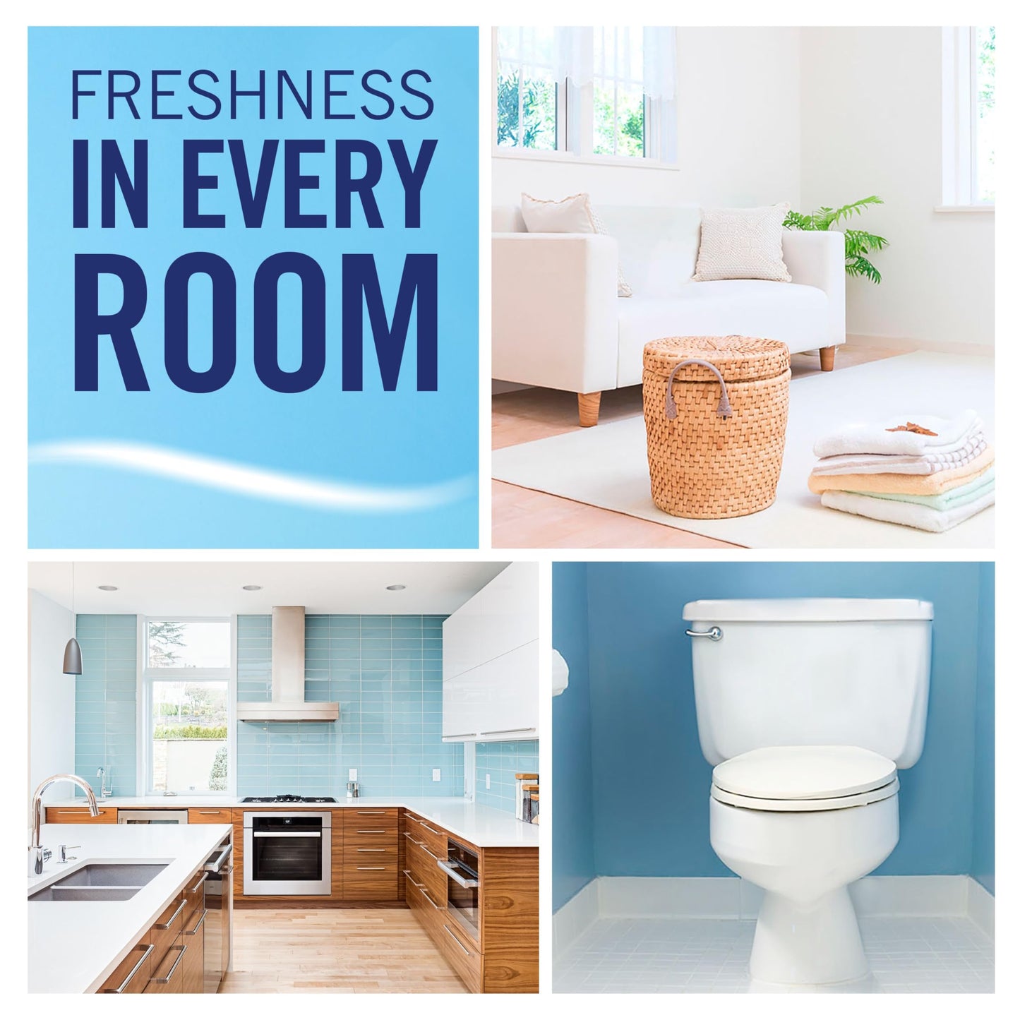 Febreze Air Freshener, Room & Bathroom Spray, Spring Awakening, 185ml x 8 Packs – Odour Fighter