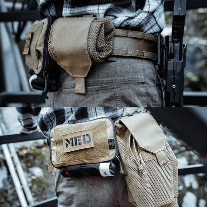 PETAC GEAR Dump Pouch,Molle Drawstring Mag Pouches,Roll Up Foldable Tactical Recovery Tool Pack,EDC Drop Net Storage Bag (Coyote Brown) …