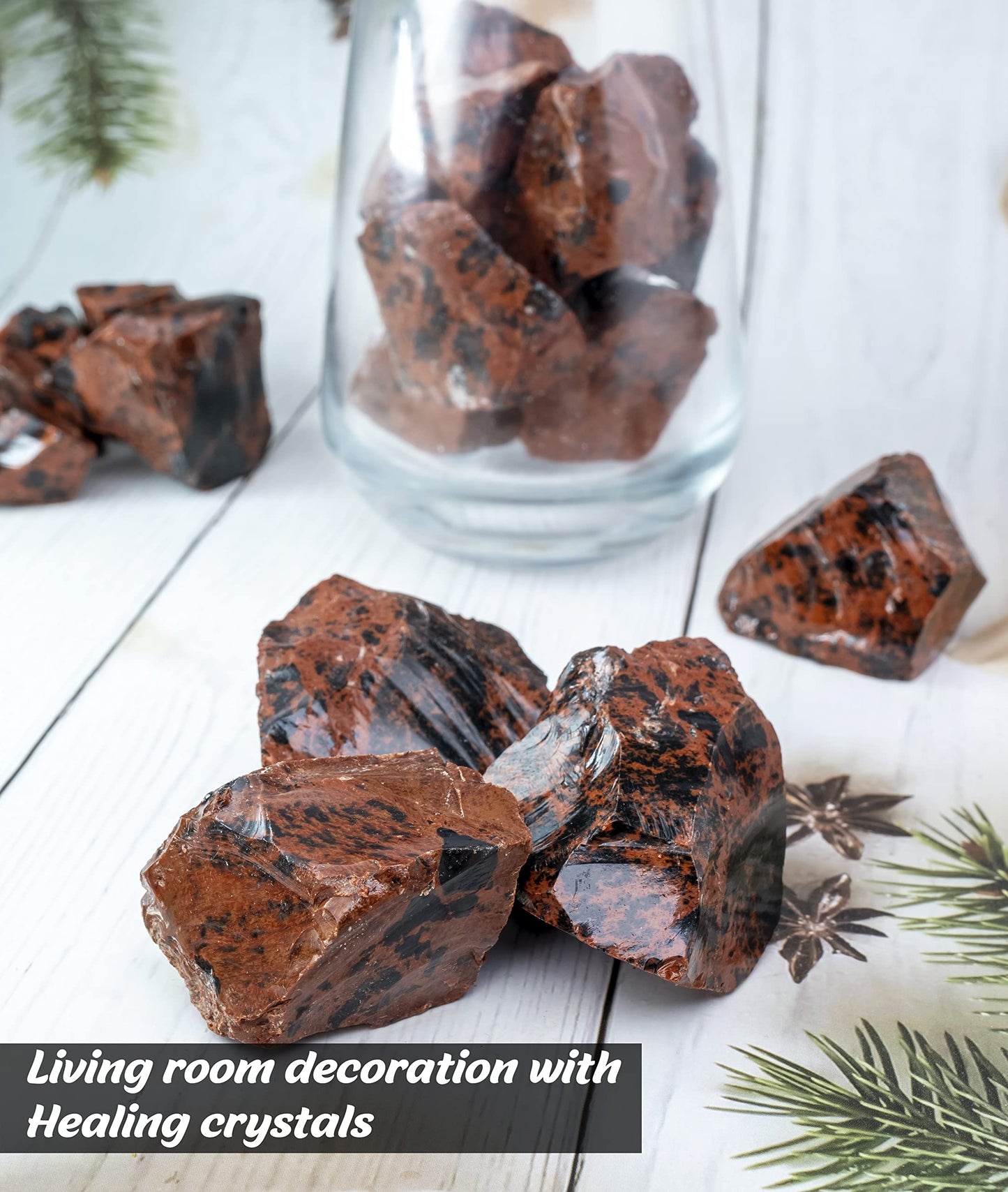 Mahogany Obsidian Rough Stones and Crystals, Raw Stones For Jewelry Making, Tumbling Bulk, Polishing, Cabbing, Lapidary, Fountain Rocks, Decoration, Wire Wrapping, Gem Mining, Reiki Healing 1 lb