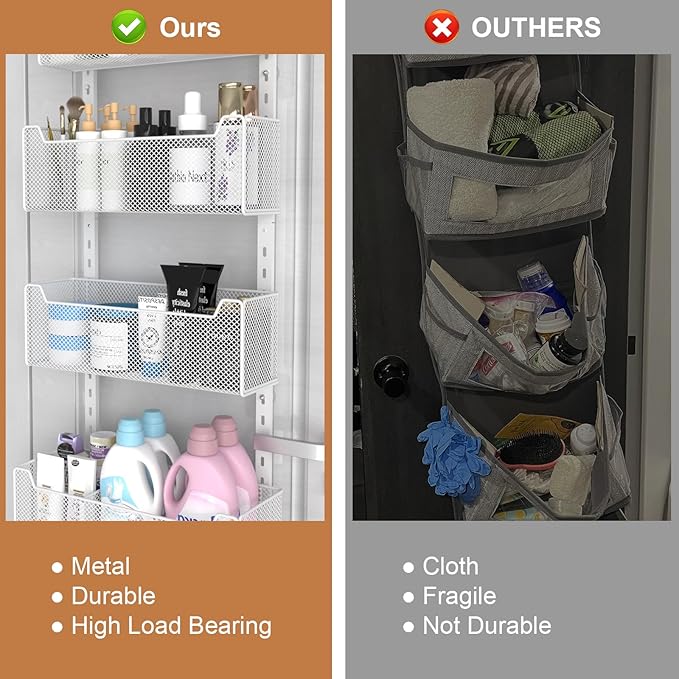 Over The Door Organizer, 8-tier Metal Door Organizer Hanging