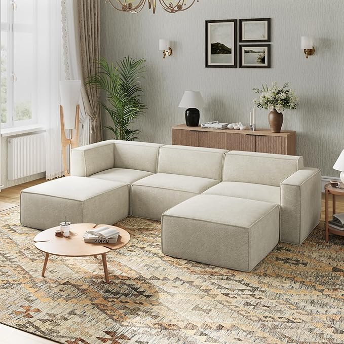 Novilla 109" Modular Sectional Sofa, No Assembly Cloud Sectional Couch