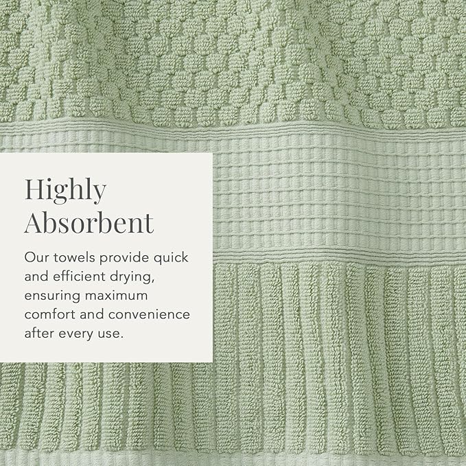 NY Loft 100% Cotton 4 Pack Bath Towel Set| Super Soft & Absorbent Quick-Dry