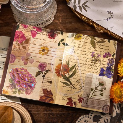 emmoolife Pressed Flower Stickers Set (380 PCS) Dried Flowers Themed Resin Sticker Decals Floral Botanical Journaling Stickers for Scrapbook Supplies Bullet Junk Journal Bottles Planner Laptops