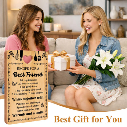 Friend Kitchen Gift Bamboo Cutting Board Decorative Unique Birthday Present Xmas Charcuterie Boards for Friends Christmas Wooden Cheese Board Thanksgiving Friendship Gifts Chopping Board