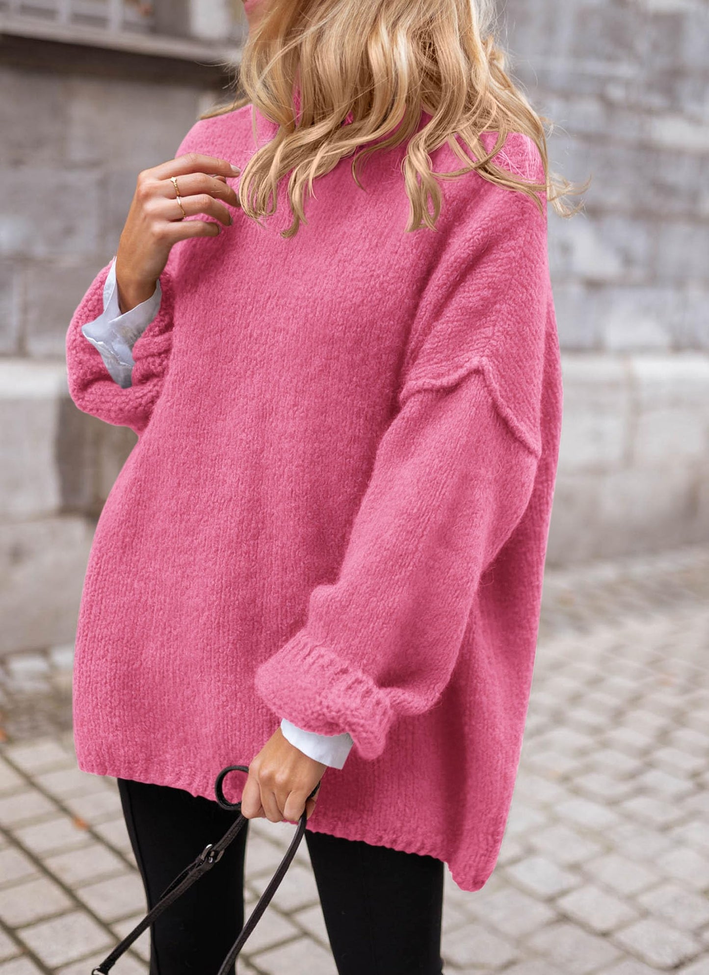 PRETTYGARDEN Oversized Sweaters for Women 2025 Chunky Turtleneck Sweater Fall Clothes Long Sleeve Tops Winter Clothing