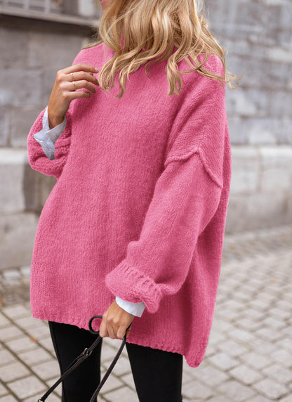 PRETTYGARDEN Oversized Sweaters for Women 2025 Chunky Turtleneck Sweater Fall Clothes Long Sleeve Tops Winter Clothing