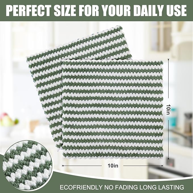 Homaxy 24 Pack Kitchen Dish Cloths, Ultra Soft and Absorbent Dish Towels