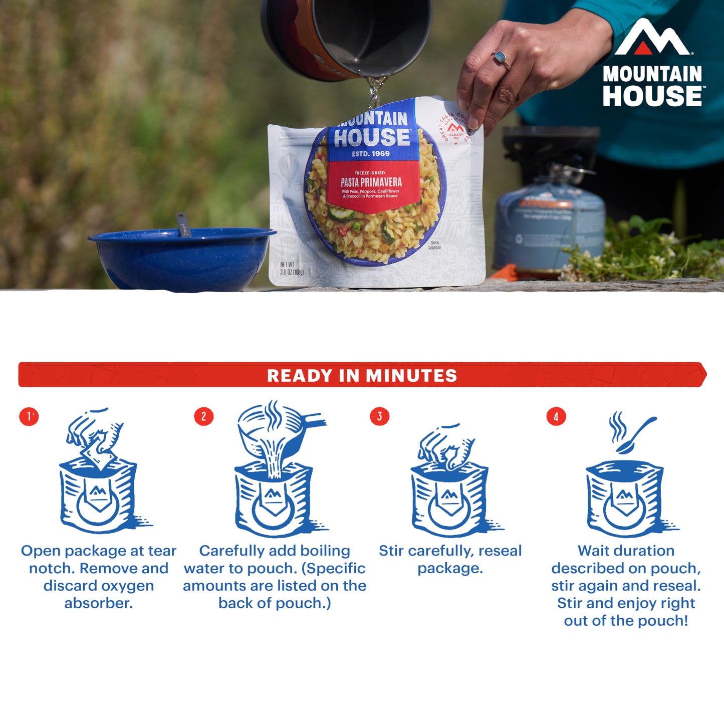 Mountain House Expedition Meal Assortment Bucket Freeze Dried Backpacking & Camping Food 30 Servings