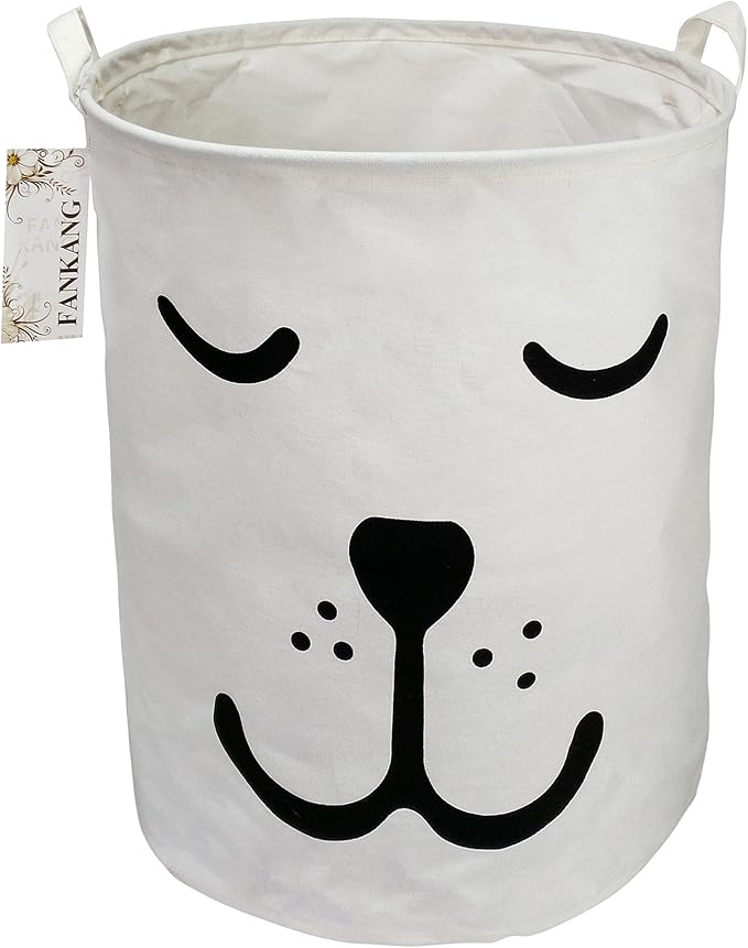 FANKANG Storage Basket, Nursery Hamper Canvas Laundry Basket Foldable