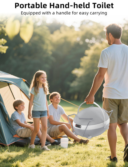 modiwell Dry Flush Toilet, Portable Waterless Self-Contained Rechargeable Toilet, Ideal for RVs, Van, Off-Grid, Tiny House, Boat