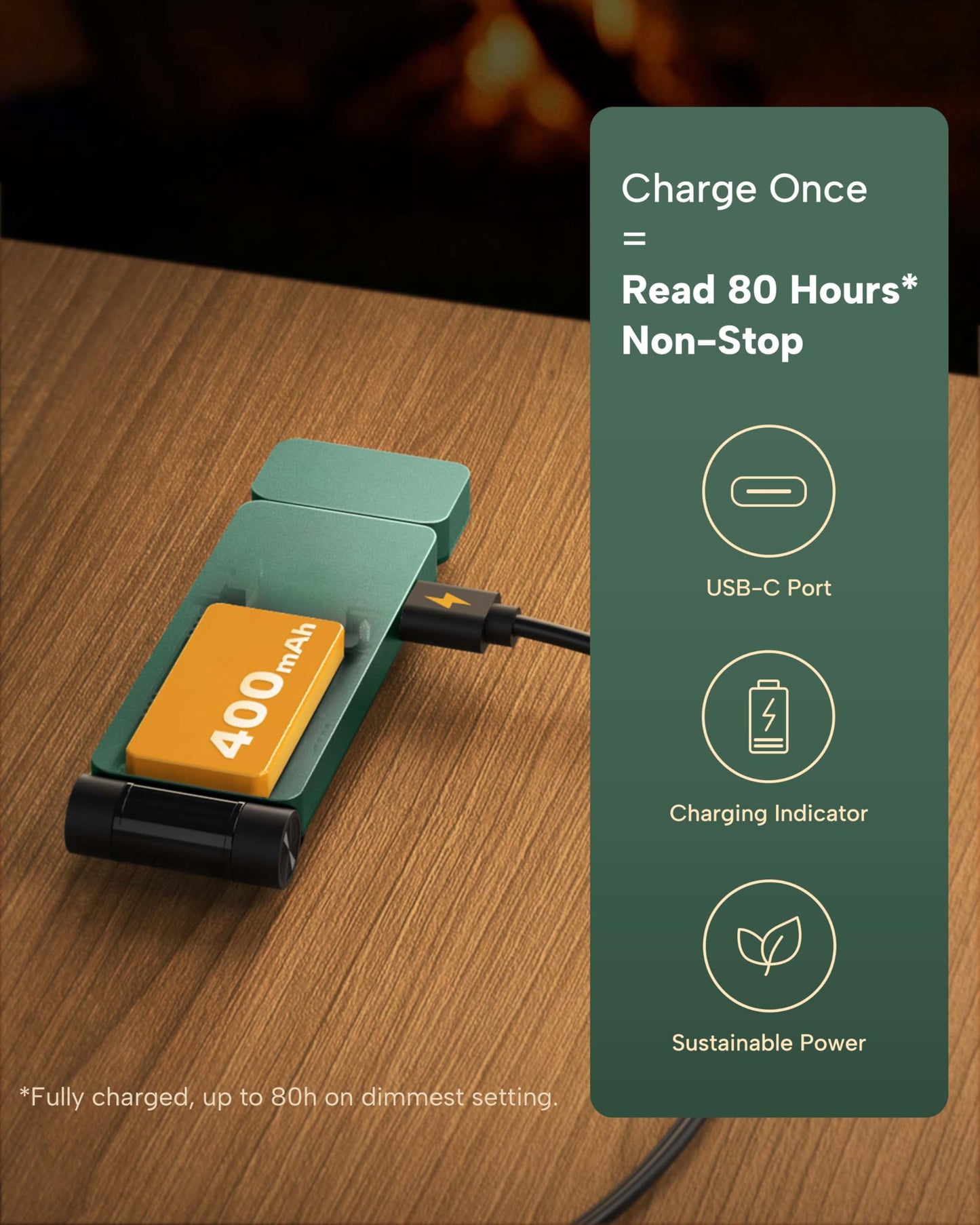 86lux Book Light, Rechargeable Clip-On LED Reading Light for Bed & Night Use - 3 Color Temperatures with Stepless Dimming, Ultralight Bookmark Design for Kids, Book Lovers, Grey