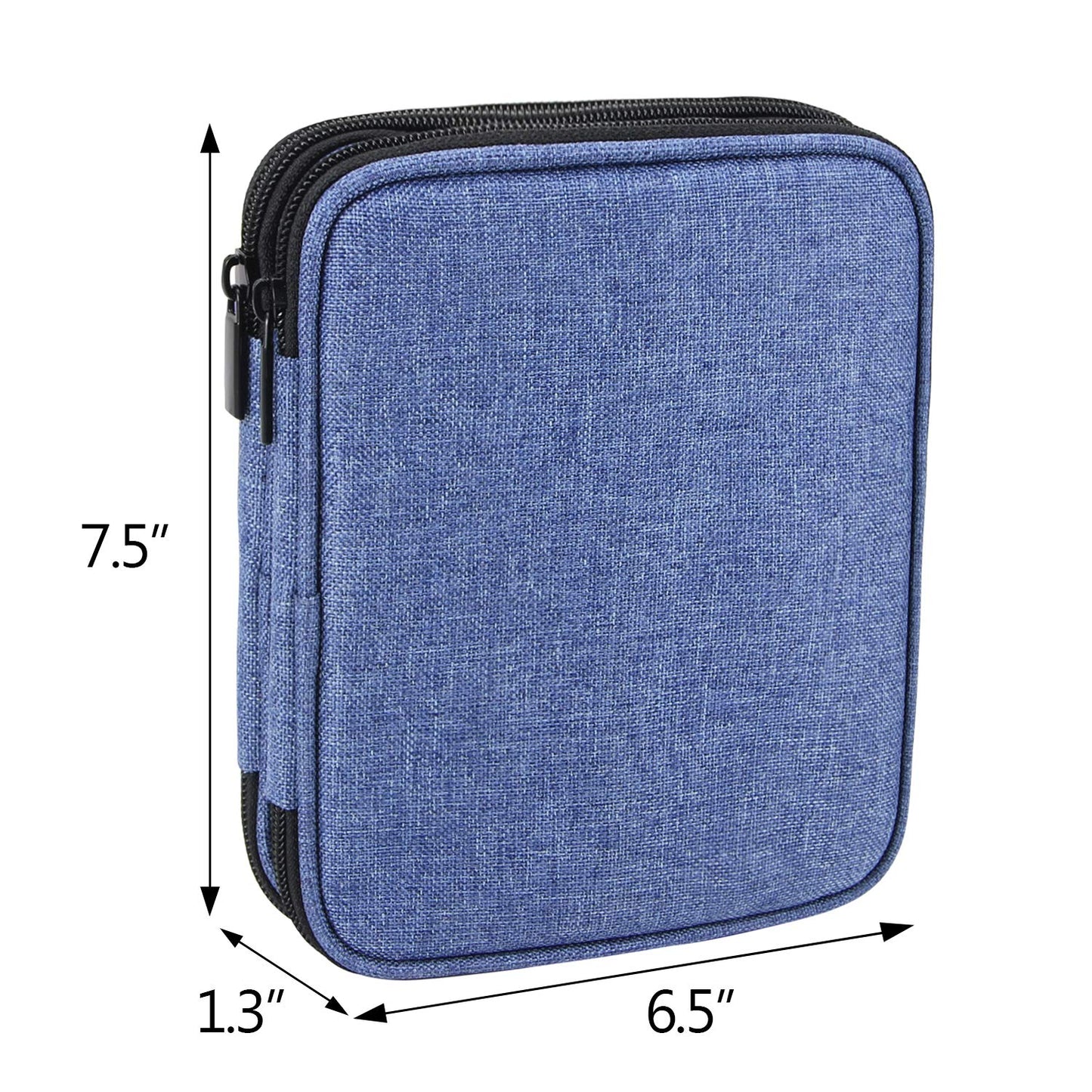 Teamoy Organiser Case for Interchangeable Circular Needles, Ergonomic Crochet hooks, Aluminum Crochet Hooks, Crochet Accessories and More - NO Accessories Included, Blue