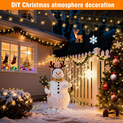 Nisocy 200 LED Christmas Connectable String Lights Outdoor Waterproof – Warm White Fairy Lights with Plug, Tree Lights for Patio, Garden, Bedroom, Wedding, Party, Decor (66FT)
