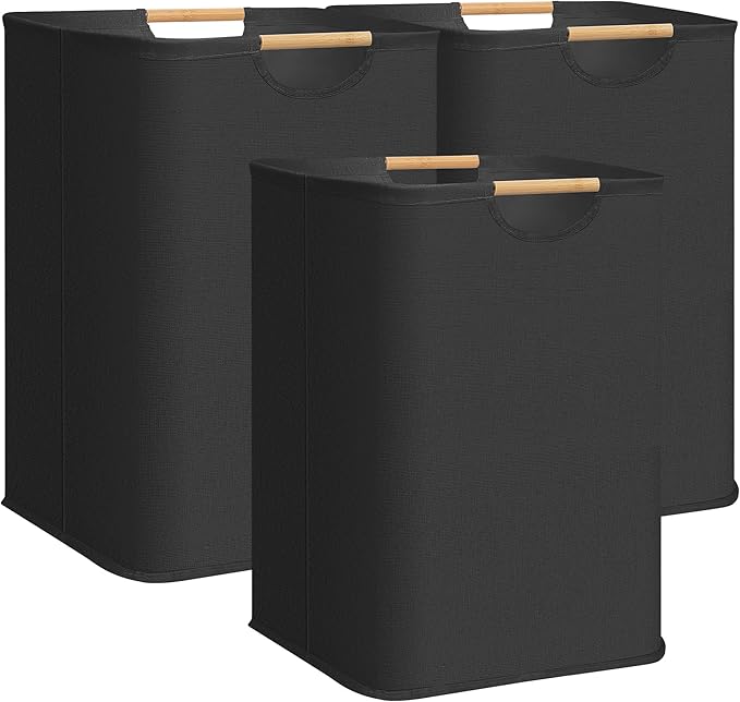 STORAGE MANIAC 3-Pack Large Laundry Hamper, 100L Collapsible Laundry Basket