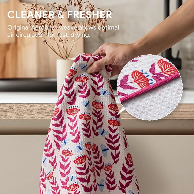 RECYCO Waffle Kitchen Towel Set of 2
