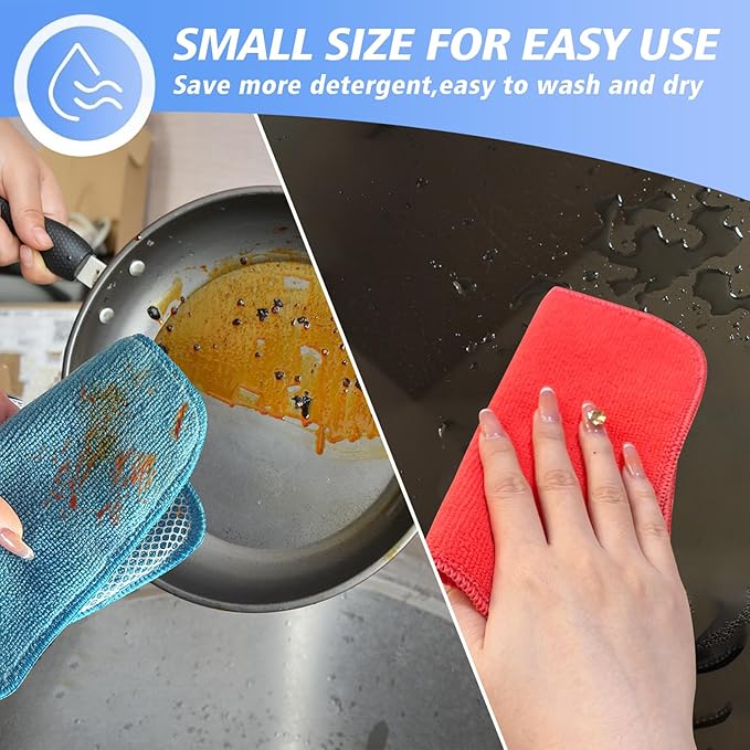 KinHwa Kitchen Washcloths for Dishes Absorbent Microfiber Dish Cloths Quick Dry