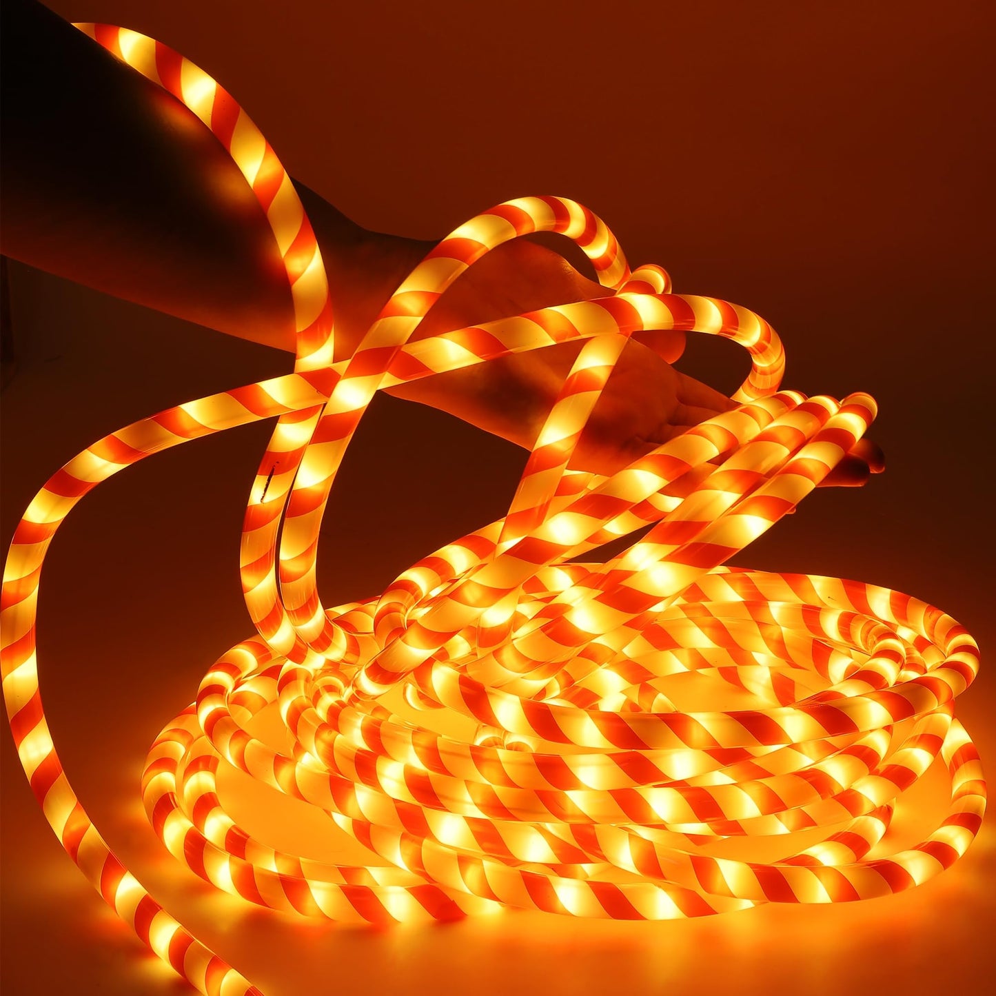 Watereem 360 LED Christmas Lights, 40 FT Candy Cane Rope Lights, Waterproof Xmas Tree Light, Connectable Tube Light Plug in for Indoor Outdoor Garden Yard Holiday Wedding Festival Party Decoration