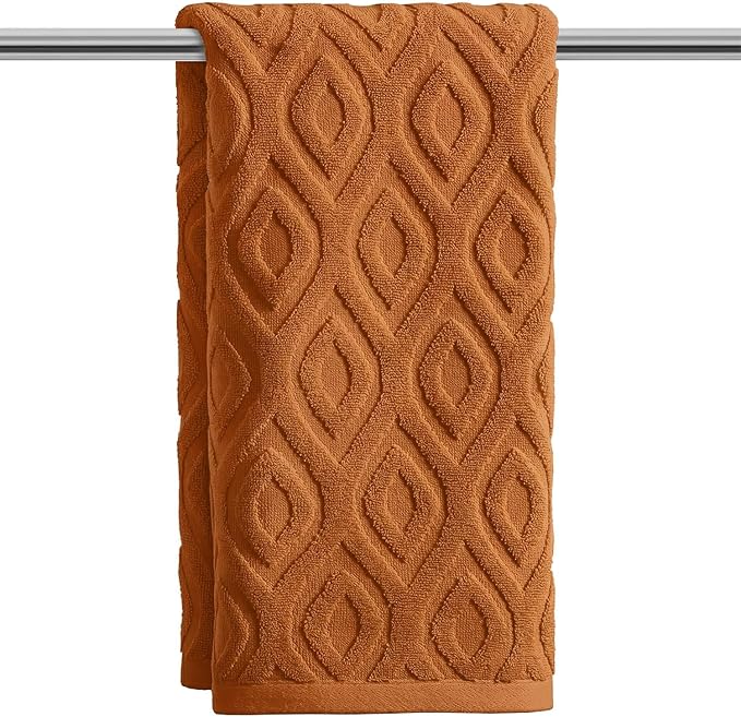 Artoid Mode 1 Pc Caramel 3D Diamond Grid Jacquard Hand Towels