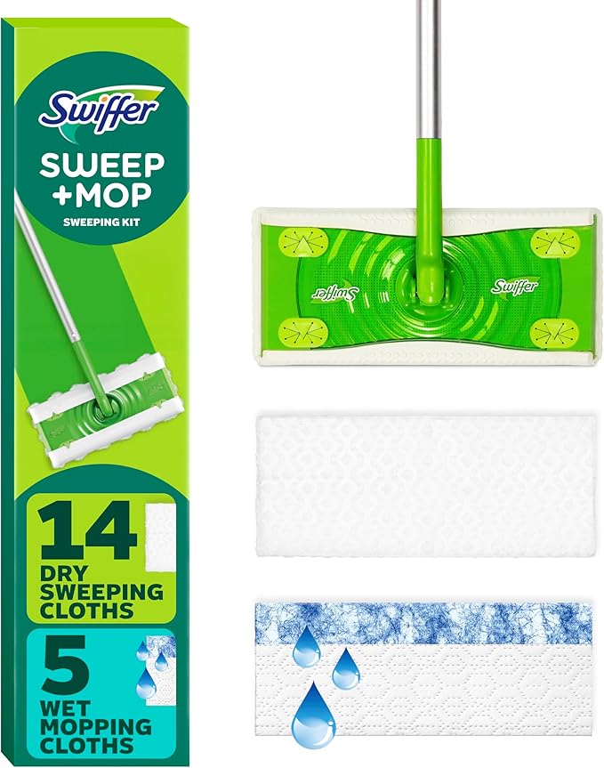 Swiffer Sweeper 2-in-1 Mops for Floor Cleaning, Dry and Wet Multi Surface Floor