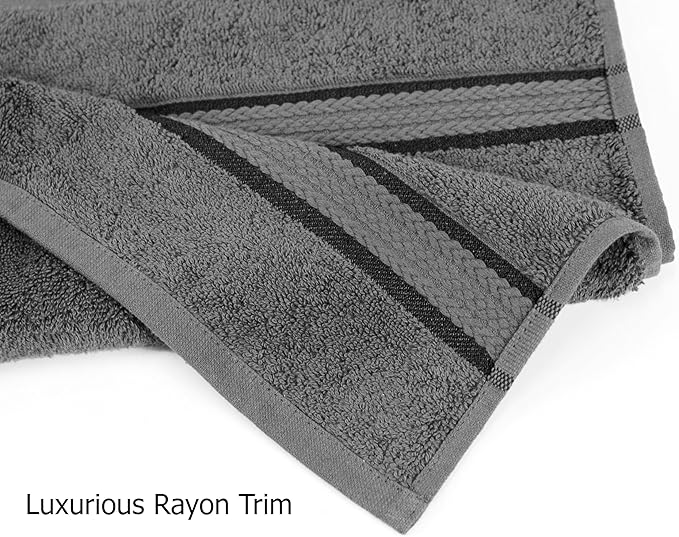 Cotton Craft Ultra Soft 12 Pack Wash Cloths 12x12 Charcoal Weighs 2 Ounces Each