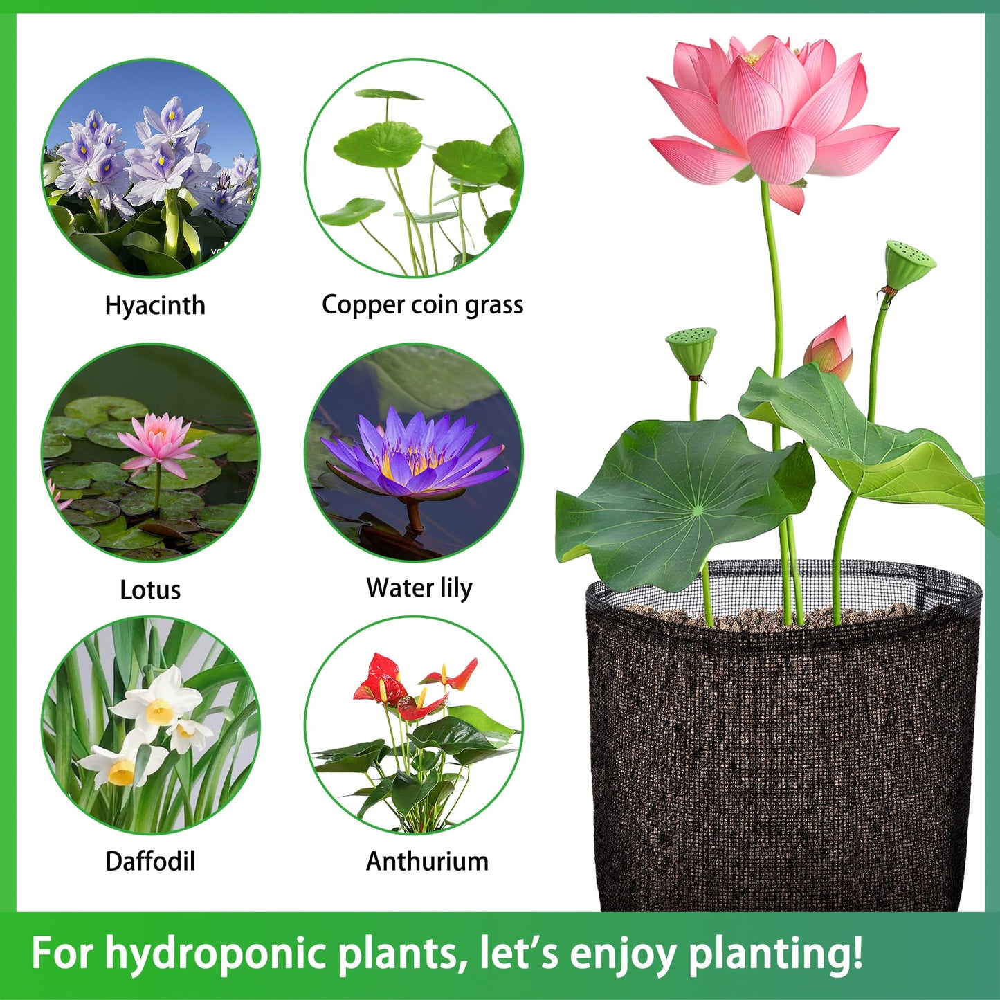 EBaokuup 4 Pcs Aquatic Pond Planting Bags-7" Reusable Mesh Water Garden Pond Plant Pot-Breathable Black Square Lily Plant Pots for Pond Bog Plant Garden Terrestrial Plant