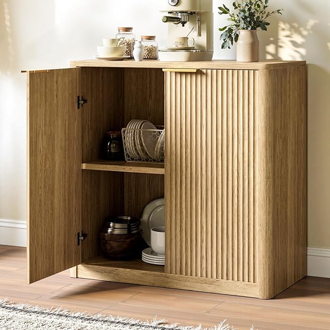 Evermagin 31.5" Oak Buffet Cabinet
