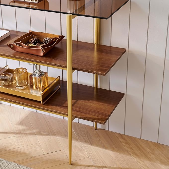 LumFurn Glass Console Table for Living Room, Foyer & Entryway, L41 x W14 x H31