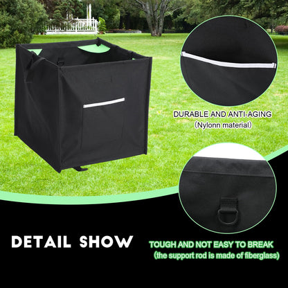 Arrowbash Throw Line Cube Bag - Easy Folding Arborist Throw Line Storage Portable Climbing Rope Organizer Box for Tree Work Outdoor Rope Accessories, Black