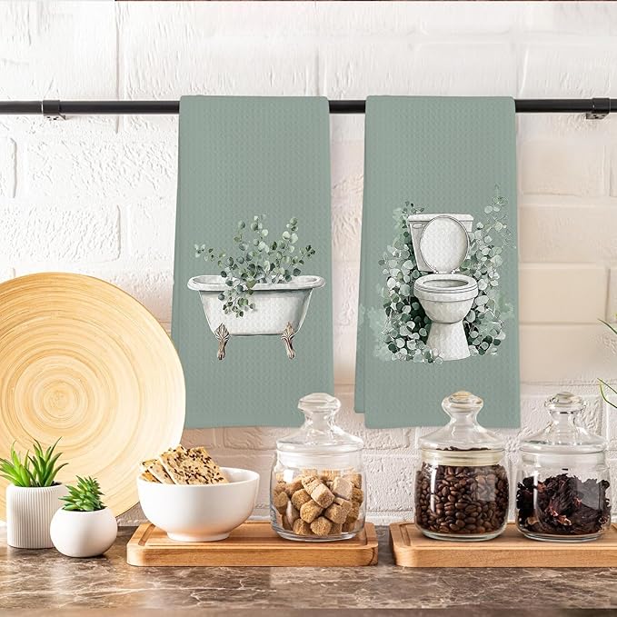 Sage Green Eucalyptus Hand Towels