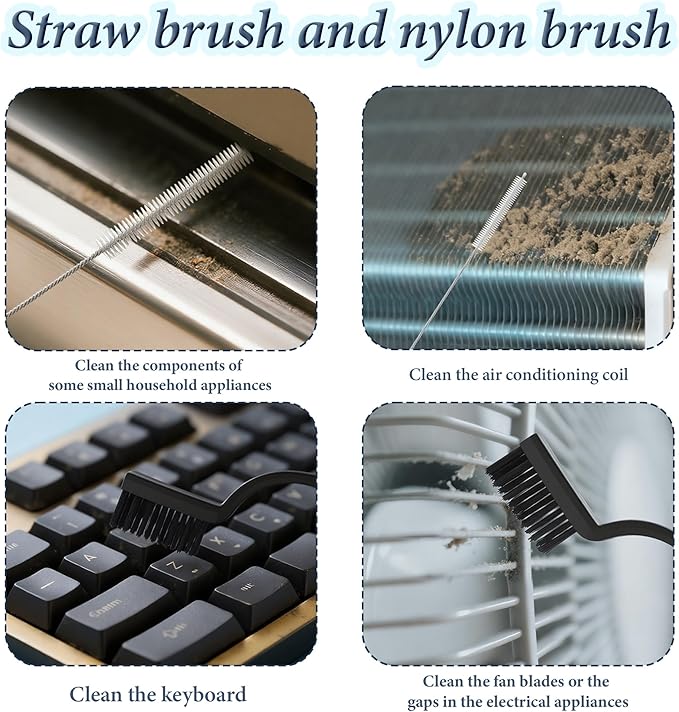 15pcs Crevice Cleaning Brush, Hard Bristle Brushes, Grout Cleaner Brush