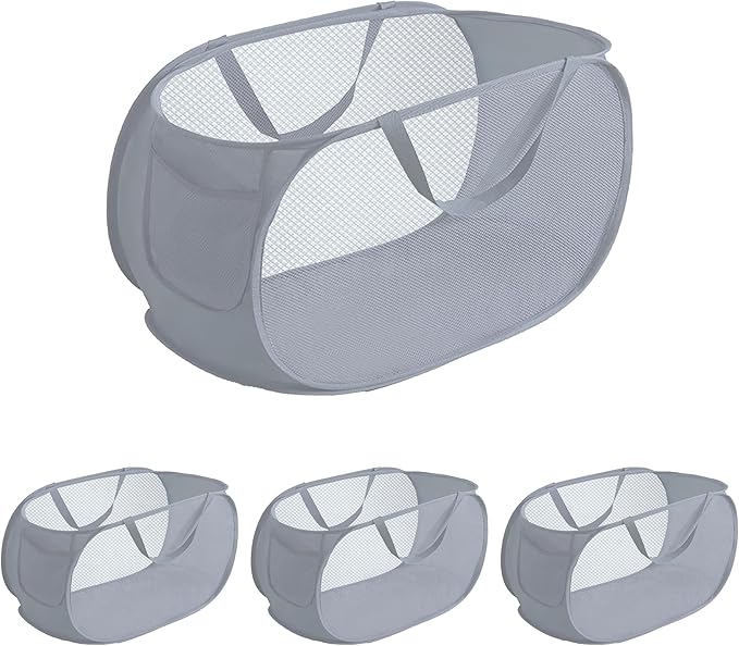 4 Pcs pop up laundry hamper Sturdy Large Capacity collapsible laundry basket