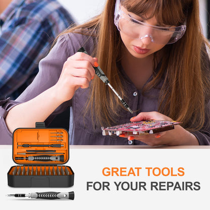 130 in 1 Precision Screwdriver Set Upgrade Version Mini DIY Repair Tools Kit Torx Screwdriver Sets for Game Console Tablet Pc MacBook Watches and Other Electronics