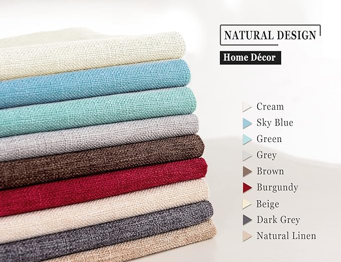 Stellhome Linen Throw Pillow Covers 20 x 20 inch Square Farmhouse Fall