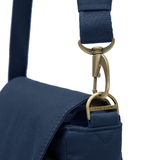 Travelon Unisex Adults Anti-theft Courier Tour Bag Tote, Navy, 11.5 X 11 X 3 US