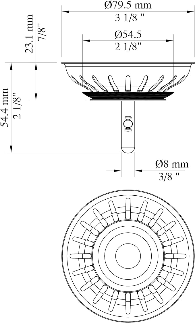 KANARY Kitchen Sink Basket Strainer Replacement
