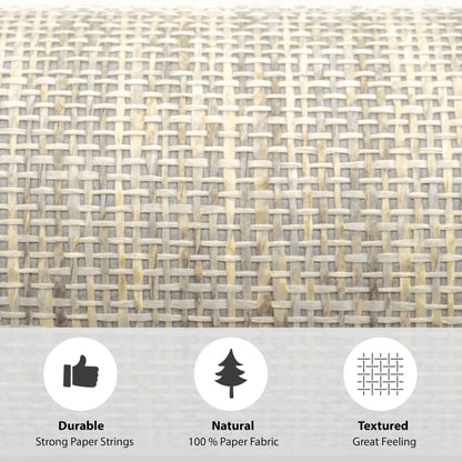 Ansehan Grasscloth Textured Wallcovering W712 Terraces Collection 36" W x 8 Yard L, Natural Modern Paper Weave, Non Prepasted Home Décor for Boho Living Sapce Feature Wall, Beige/Gray/Wheat