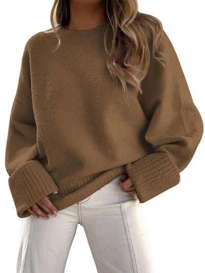 LILLUSORY Women's Oversized Sweaters Fuzzy Chunky Warm Pullover Sweater