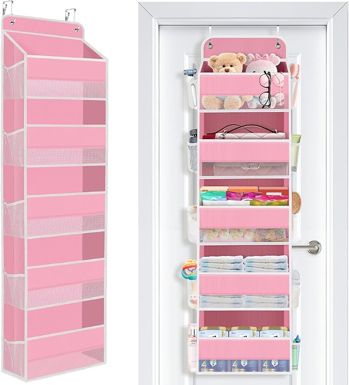 SpaceWhisper Over the Door Organizer, 5 Large Pocket Hanging Storage Organizer