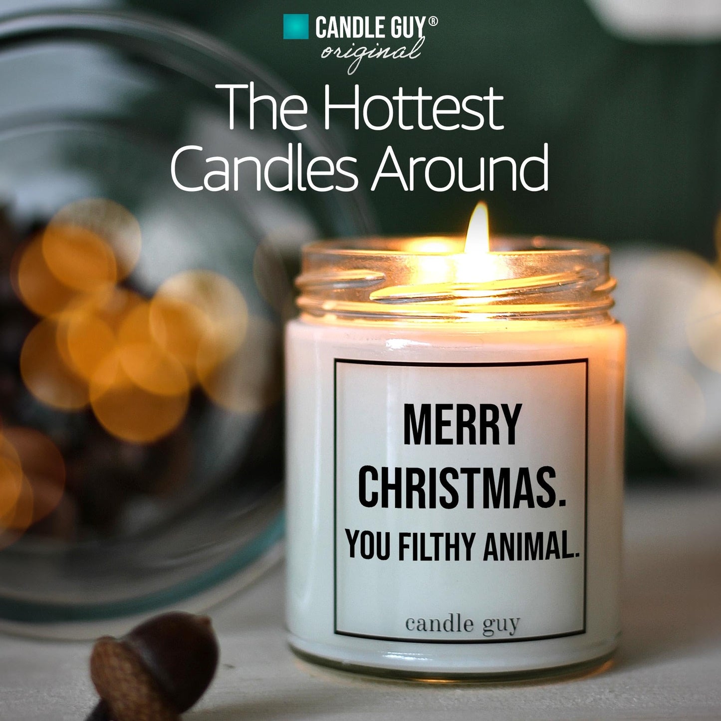 candle guy Scented Candle | Merry Christmas. You Filthy Animal. | Hand Poured 100% Soy Wax | 70 Hours Burn Time