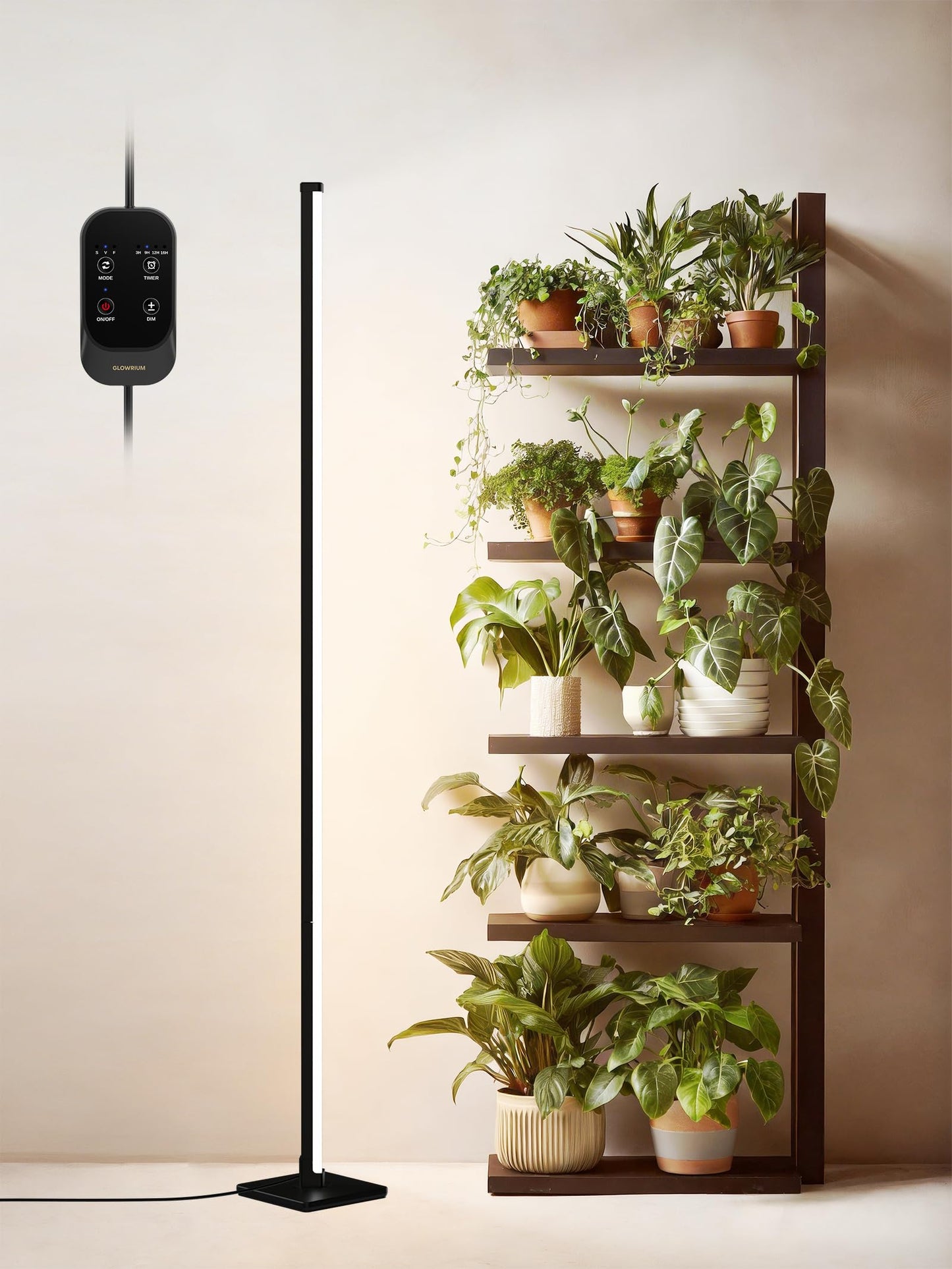 Grow Light with Auto-Timer, Hanging and Standing Grow Lights for Indoor Plants,3 Light Modes, Detachable Full Spectrum Plant Lights for Wide Area Coverage in Indoor Plants (60 in)
