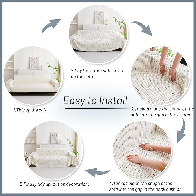 MYSKY HOME Couch Cover for Dogs, Sectional Couch Cover